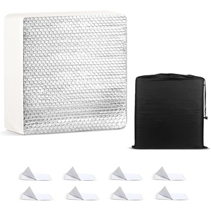 EcoNour RV Window Shade | Foldable Trailer Door Window Cover for Total UV | | Camper Window Shade for Privacy Blackout | Trailer Accessories for Camper Windows | 25×16 inches(white)