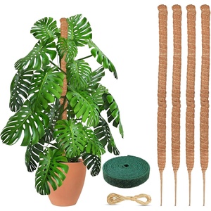 EcoNour Tall Moss Pole for Plants (1-Pack) 48-Inch | Large Monstera Plant Support for Climbing and Growth | Elevate Your Indoor Garden | Tall Plant Support for Indoor Potted Plants to Grow Upwards(28 Inches – (4 PCS))