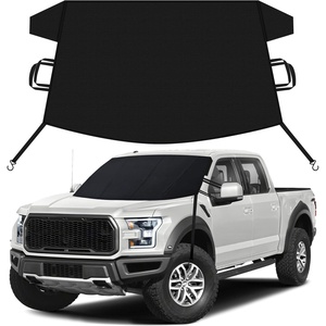 EcoNour Windshield Snow Cover | Heavy-Duty 600D Oxford Fabric | Waterproof Winter Car Windshield Cover for Pickup Trucks, SUVs & Vans | Essential Car Winter Accessories | X-Large (74″x43″)
