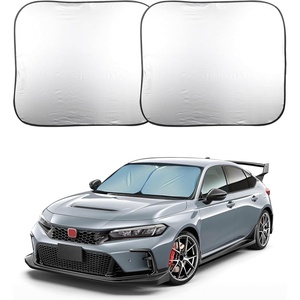 EcoNour Windshield Sun Shade Cartoon Design Medium Size (31″ L x 28″ W), Funny Printed Car Sunshade Foldable, 240T Polyester Blocks Heat and UV Rays for Front Window Protection(Small)