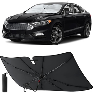 EcoNour Windshield Sun Shade for car & Window Tint – American Flag – UV & Heat Protection for Cars, Interior Cool Trucks, SUVs – Foldable Reflective Sun Visor 240T Windshield (64″ x 34″)(Fusion 2013-2021)