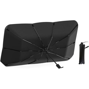 EcoNour Windshields Sun Shade for Car | Foldable Sun Shield | UV & Heat Protection for Front Window Shade with Storage Pouch | Fits Coupe, Sedan & Hatchbacks | Small 52″x31″(XXX-Large)