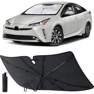 EcoNour Windshields Sun Shade for Car | Foldable Sun Shield | UV & Heat Protection for Front Window Shade with Storage Pouch | Fits Coupe, Sedan & Hatchbacks | Small 52″x31″(Prius Hatchback 2016-2022)