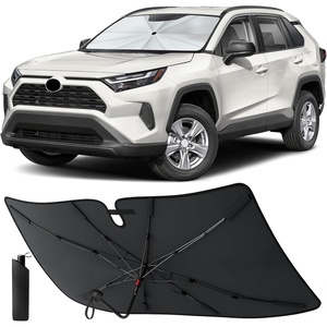 EcoNour Windshields Sun Shade for Car | Foldable Sun Shield | UV & Heat Protection for Front Window Shade with Storage Pouch | Fits Coupe, Sedan & Hatchbacks | Small 52″x31″(RAV4 2019-2026)