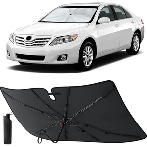 EcoNour Windshields Sun Shade for Car | Foldable Sun Shield | UV & Heat Protection for Front Window Shade with Storage Pouch | Fits Coupe, Sedan & Hatchbacks | Small 52″x31″(Camry 2007-2011)
