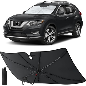 EcoNour Windshields Sun Shade for SUV & MPV, Car Front Windshields UV Blocker Sunshade & Window Tint, Shade Accessories with Storage Pouch Keeps Interior Cool, X-Large 61 x 35 Inch(Rogue 2014-2020)