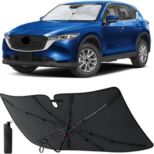 EcoNour Windshields Sun Shade for SUV & MPV, Car Front Windshields UV Blocker Sunshade & Window Tint, Shade Accessories with Storage Pouch Keeps Interior Cool, X-Large 61 x 35 Inch(CX-5 2017-2026)