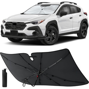 EcoNour Windshields Sun Shade for SUV & MPV, Car Front Windshields UV Blocker Sunshade & Window Tint, Shade Accessories with Storage Pouch Keeps Interior Cool, X-Large 61 x 35 Inch(Crosstrek 2018-2025)