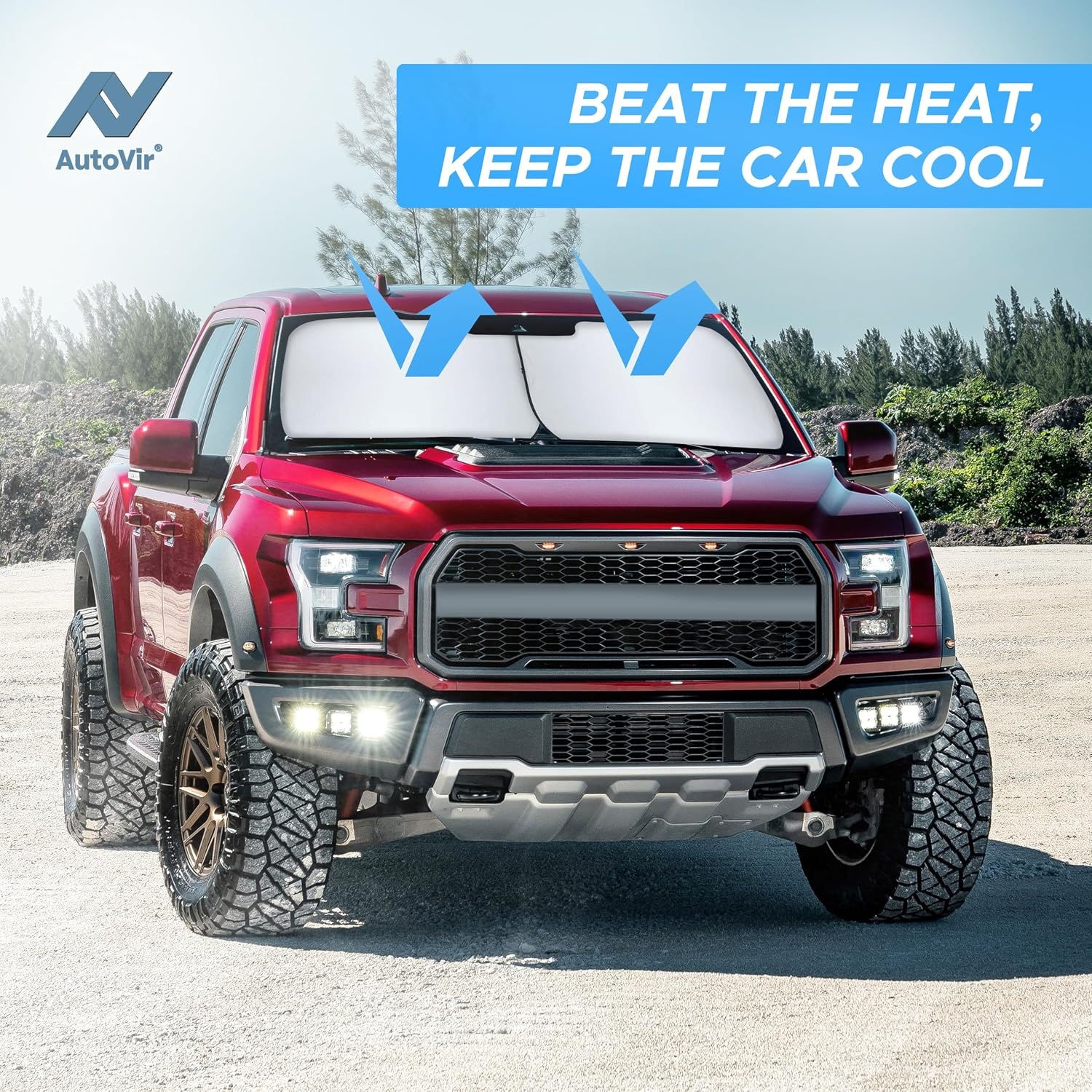 image:imageDetachable Car Windshield Sun Shade Foldable Sun Shield for Car Windshield Sun Shades for Heat and UV Protection Premium Reflective amp Dual Layer Design Small 60x28Large
