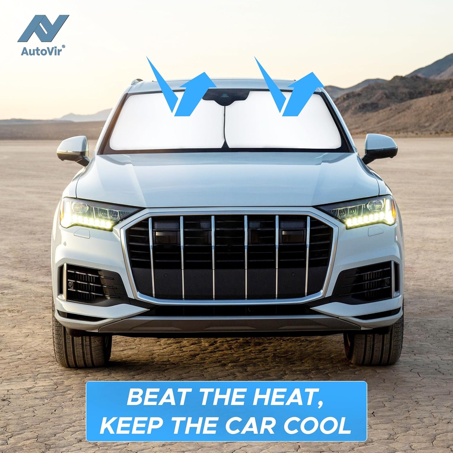 image:imageDetachable Car Windshield Sun Shade Foldable Sun Shield for Car Windshield Sun Shades for Heat and UV Protection Premium Reflective amp Dual Layer Design Small 60x28Medium