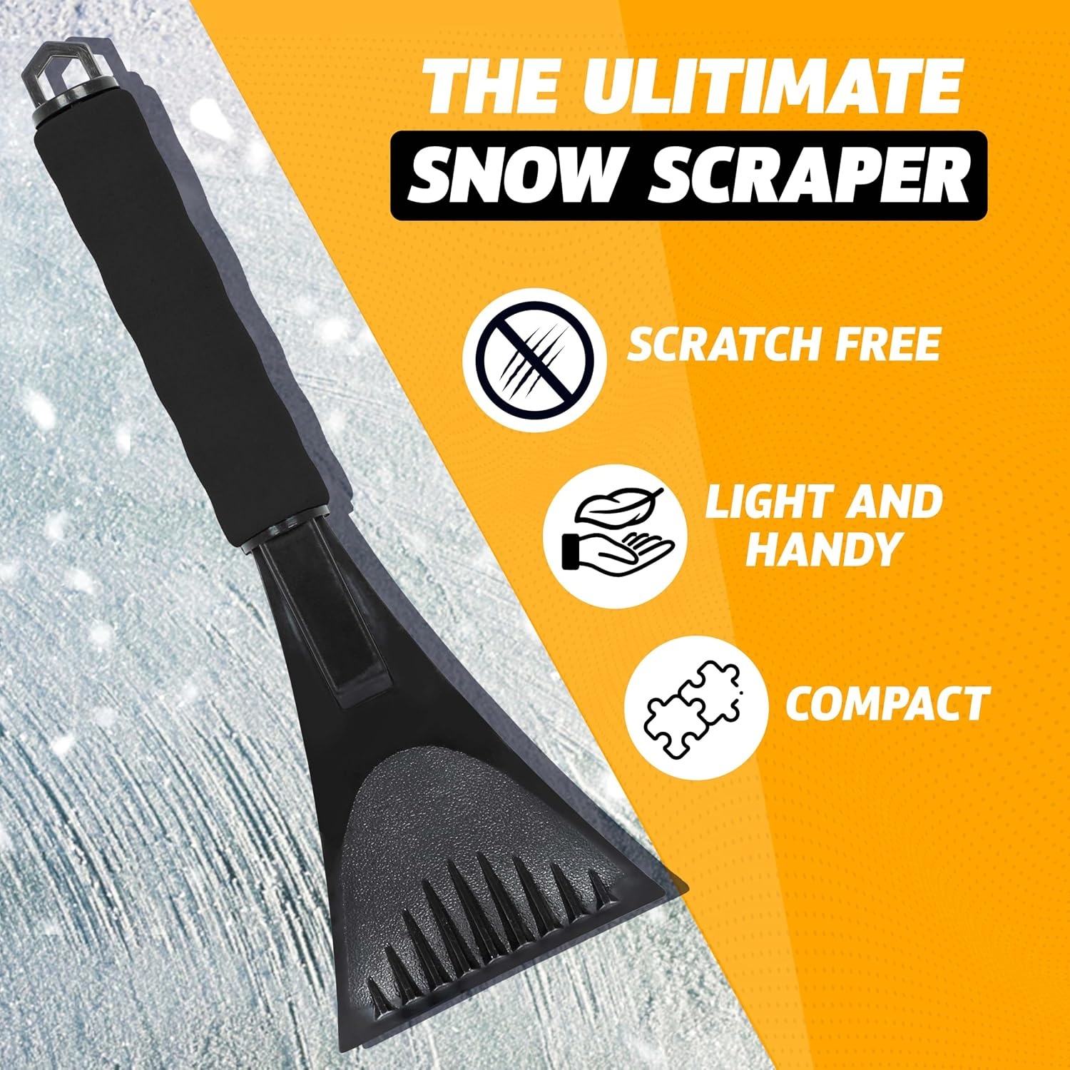 image:imageEcoNour 36 Extendable Snow Brush amp 2 Pack Ice Scraper 3in1 Telescopic Snow Remover with 360 Rotating Head Car Windshield Ice Crusher with Foam Grip Winter Car Accessories