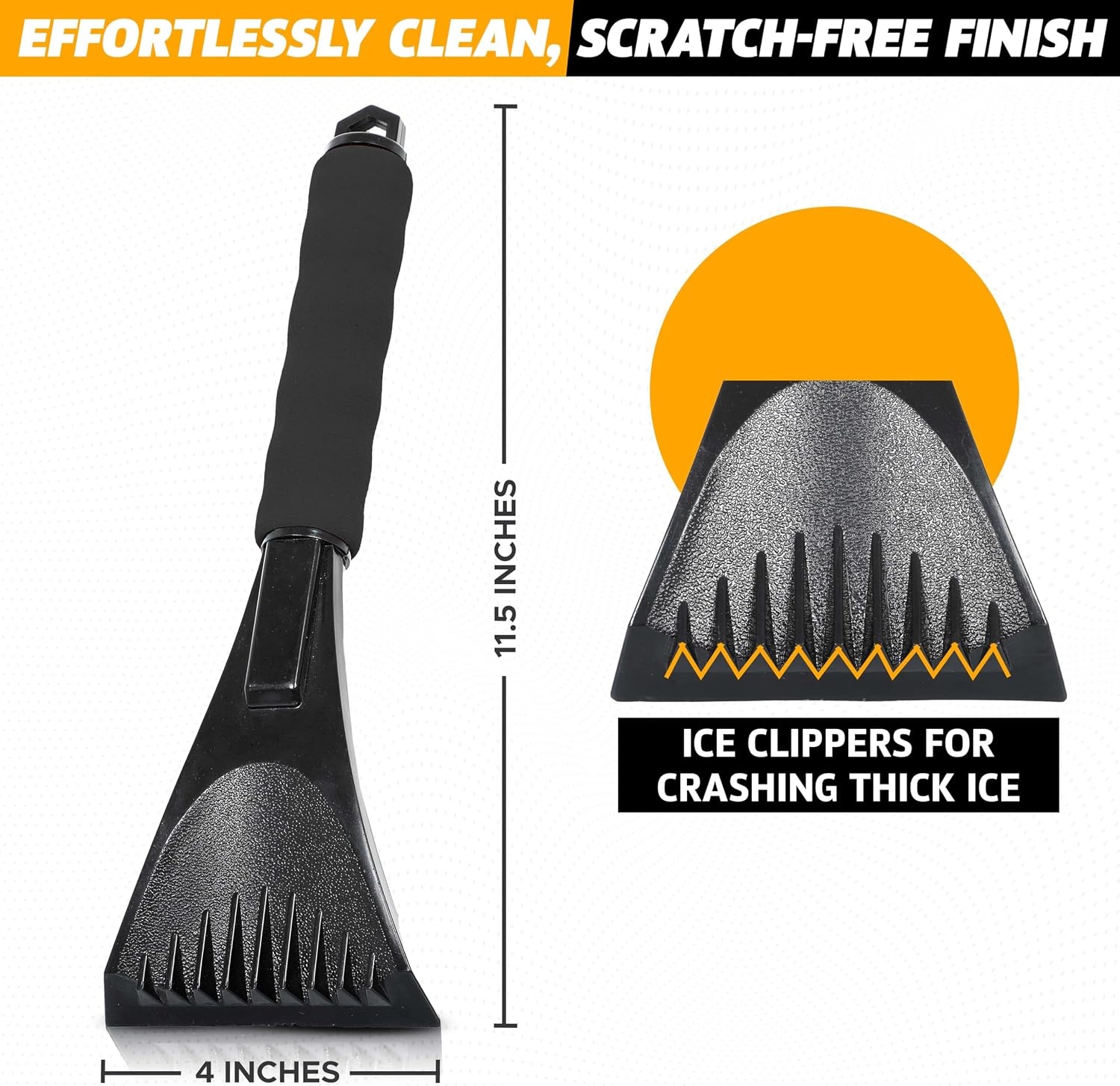 image:imageEcoNour Car Snow Brush amp Ice Scraper Bundle 4 Pack Includes 27 Aluminum Snow Brush with Ice Scrapers 2 Pack Windshield Ice Scrapers HeavyDuty Winter Car Accessories for Snow amp Ice Removal