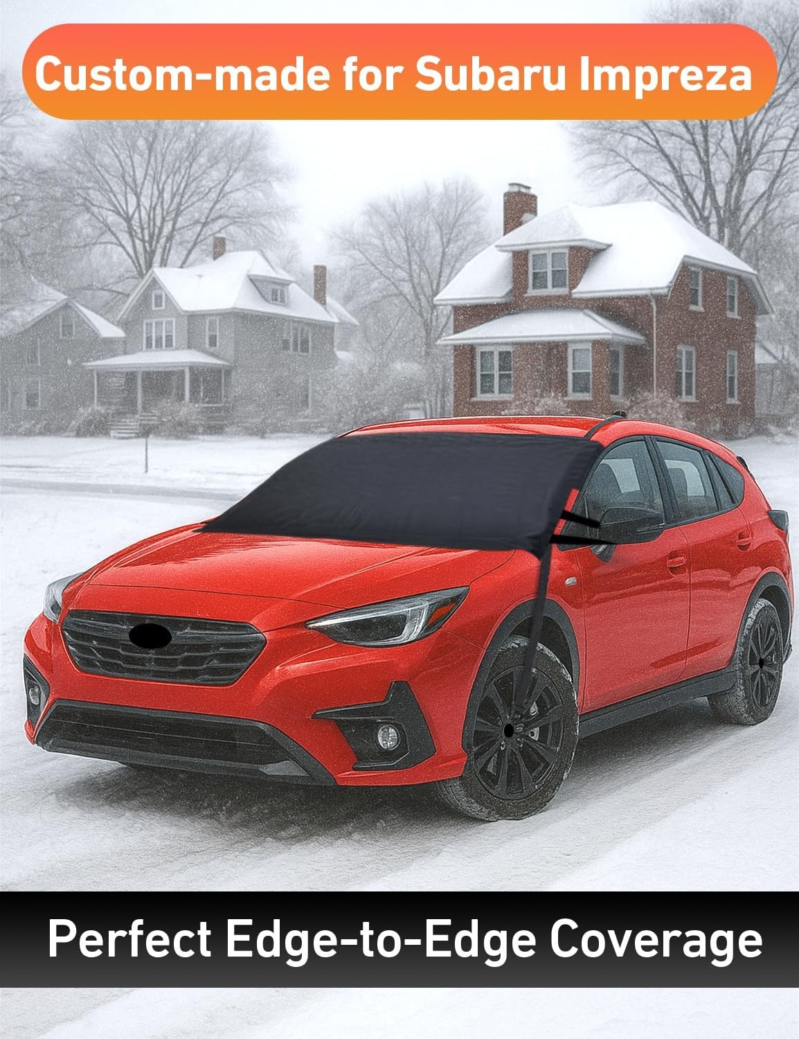 image:imageEcoNour Car Snow Cover Compatible for Subaru Impreza Windshield Cover for Ice and Snow with SHook Straps HeavyDuty 600D Oxford Winter Car Cover Waterproof amp AntiSlip
