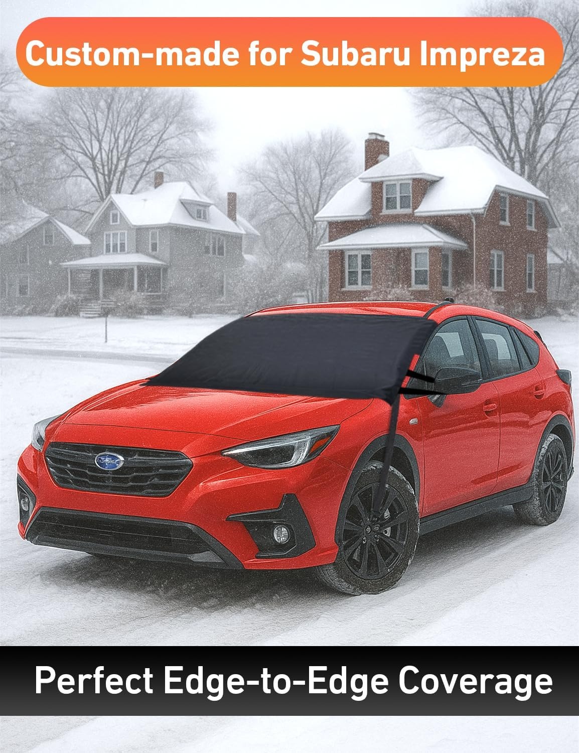 image:imageEcoNour Car Snow Cover Compatible for Subaru Impreza Windshield Cover for Ice and Snow with SHook Straps HeavyDuty 600D Oxford Winter Car Cover Waterproof amp AntiSlip