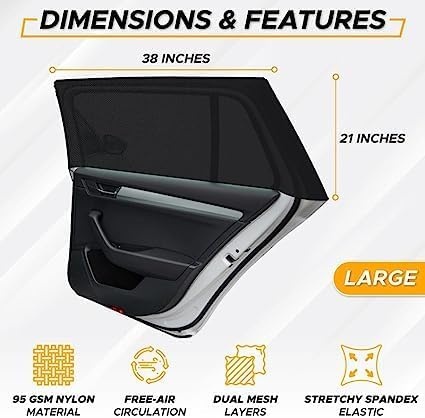 image:imageEcoNour Car Windshield Sun Shade EcoNour Window Shades for Side Windows Pack of 2