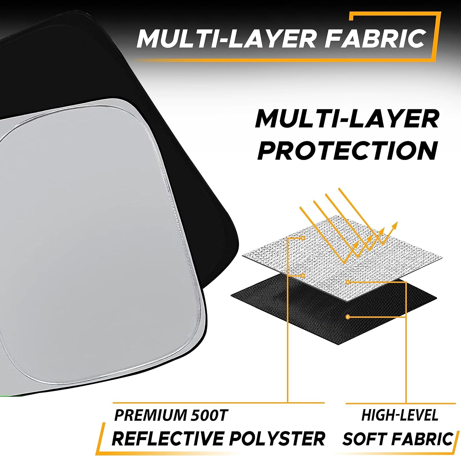 image:imageEcoNour Front Windshield amp Side Window Sunshade for Freightliner Cascadia Custom Fit 20182024 2025 SemiTruck Commercial amp Big Rig Truck Sun Shade Foldable Sun Protector Privacy Cover