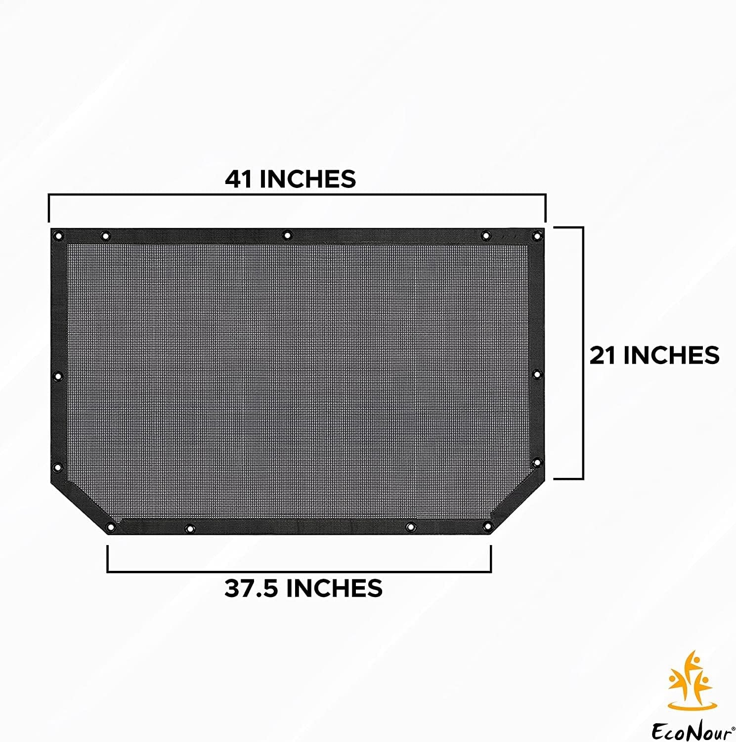 image:imageEcoNour Roof Top Sunshade for Jeep Wrangler JKU with Car Windshield Sunshade Compatible with 20072018 JK Bikini Top 4 Door Front Top Cover Blocks UV amp Wind Blast Durable PVC Black Mesh