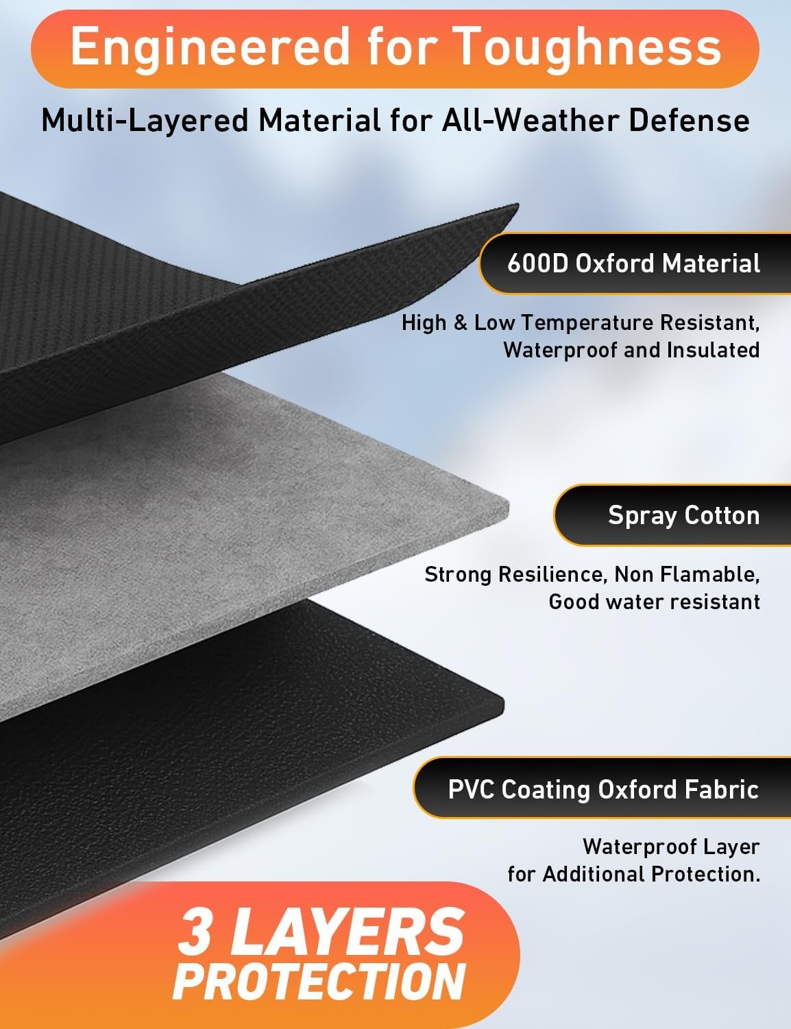 image:imageEcoNour Snow Cover for Toyota Tacoma HeavyDuty Windshield Cover for Ice and Snow Protection 600D Oxford Winter Car Cover with SHook StrapsFit for Honda Accord