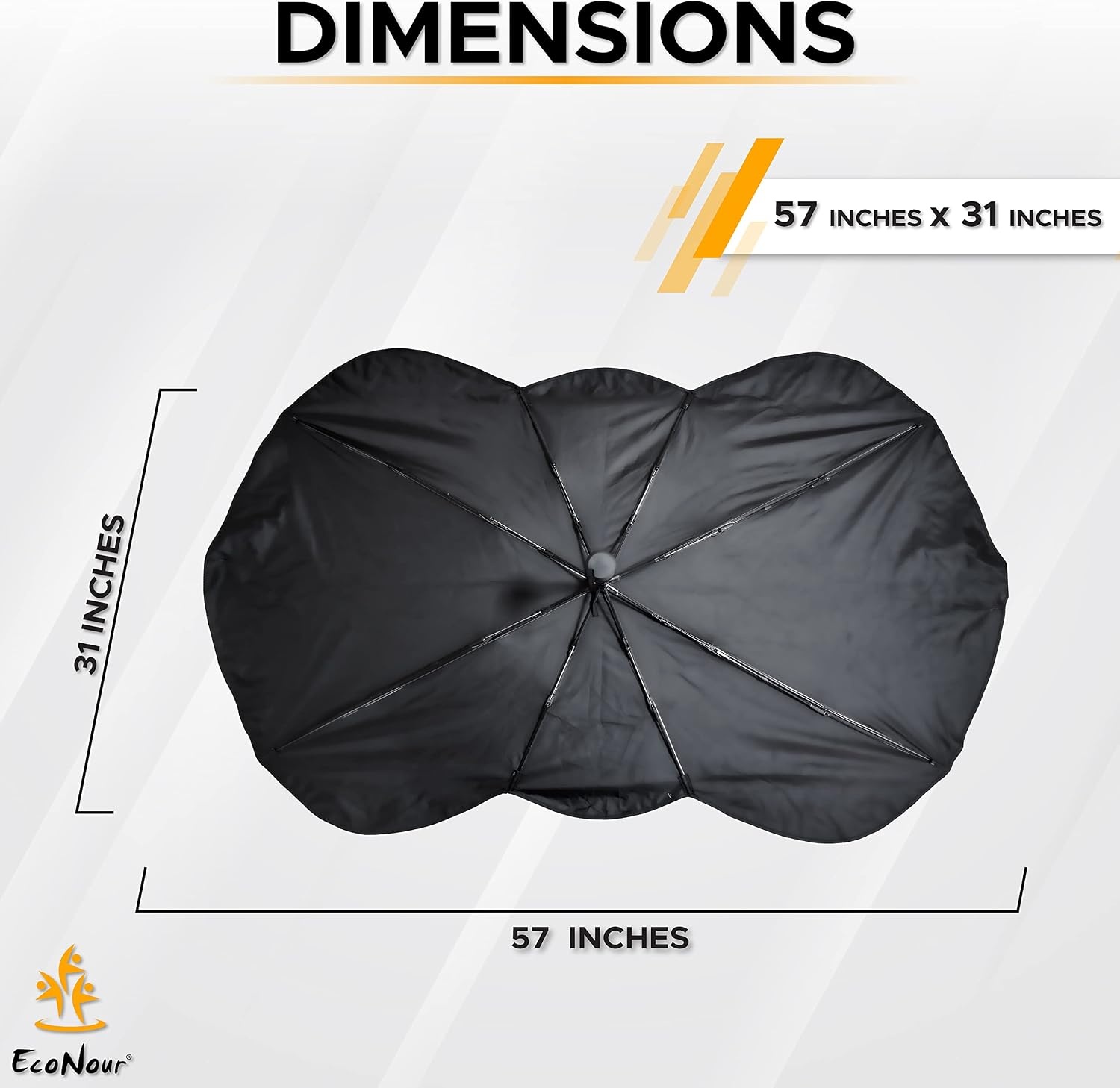 image:imageEcoNour Umbrella Sunshade Side Window Sunshade Reflects UV Rays Retractable Roller for Kids