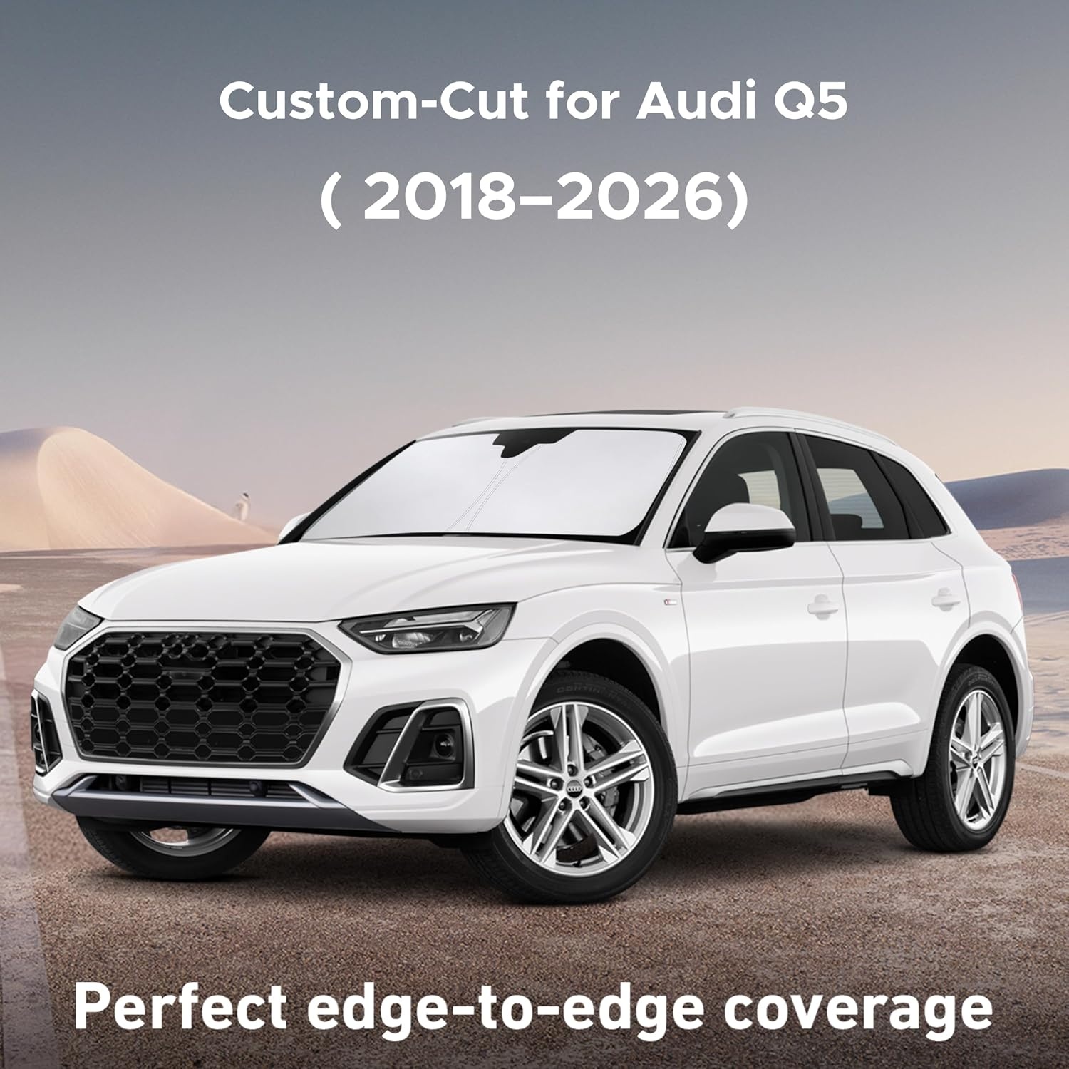 image:imageEcoNour Windshield Sunshade Compatible for Audi Q5 20182024 2025 2026 Sun Visor for Front Windshield amp Window Sun Shade Cover UV Heat Blocker amp Protector Car Accessories