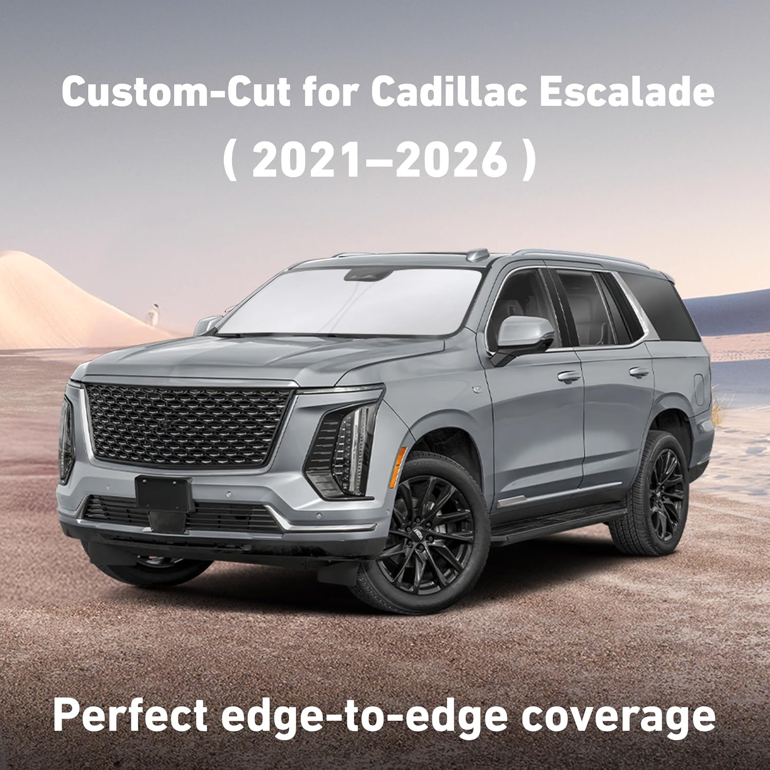 image:imageEcoNour Windshield Sunshade Compatible for Cadillac Escalade 20212025 2026 Sun Visor for Front Windshield amp Window Sun Shade Cover UV Heat Blocker amp Protector Car Accessories