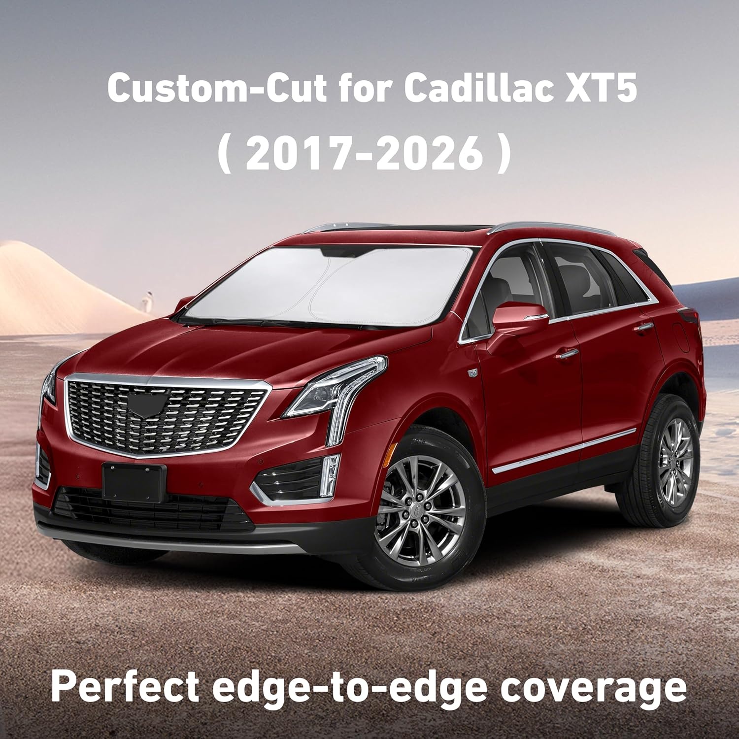 image:imageEcoNour Windshield Sunshade Compatible for Cadillac XT5 20172023 2024 2025 Sun Visor for Front Windshield amp Window Sun Shade Cover UV Heat Blocker amp Protector Car Accessories