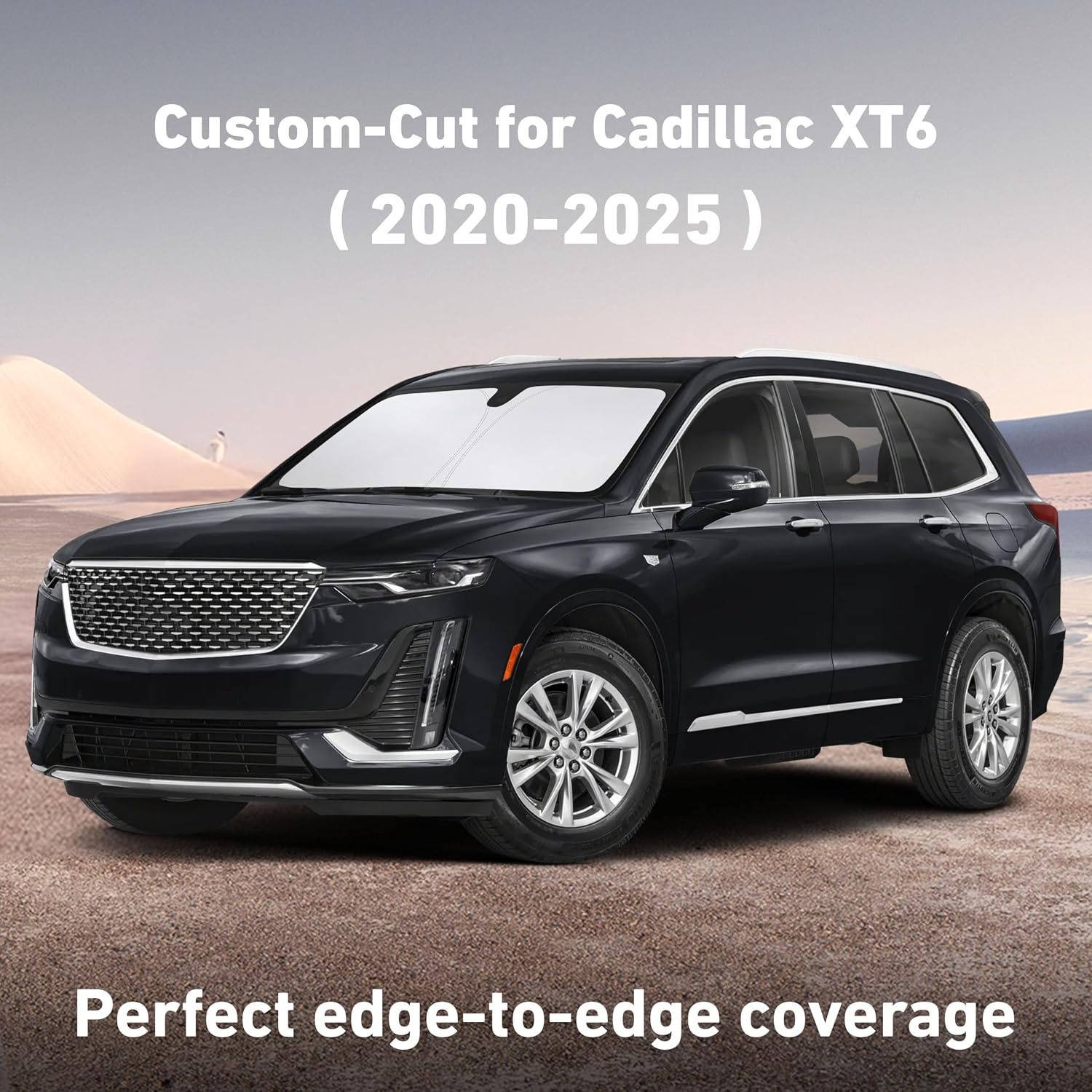 image:imageEcoNour Windshield Sunshade Compatible for Cadillac XT6 20202023 2024 2025 Sun Visor for Front Windshield amp Window Sun Shade Cover UV Heat Blocker amp Protector Car Accessories