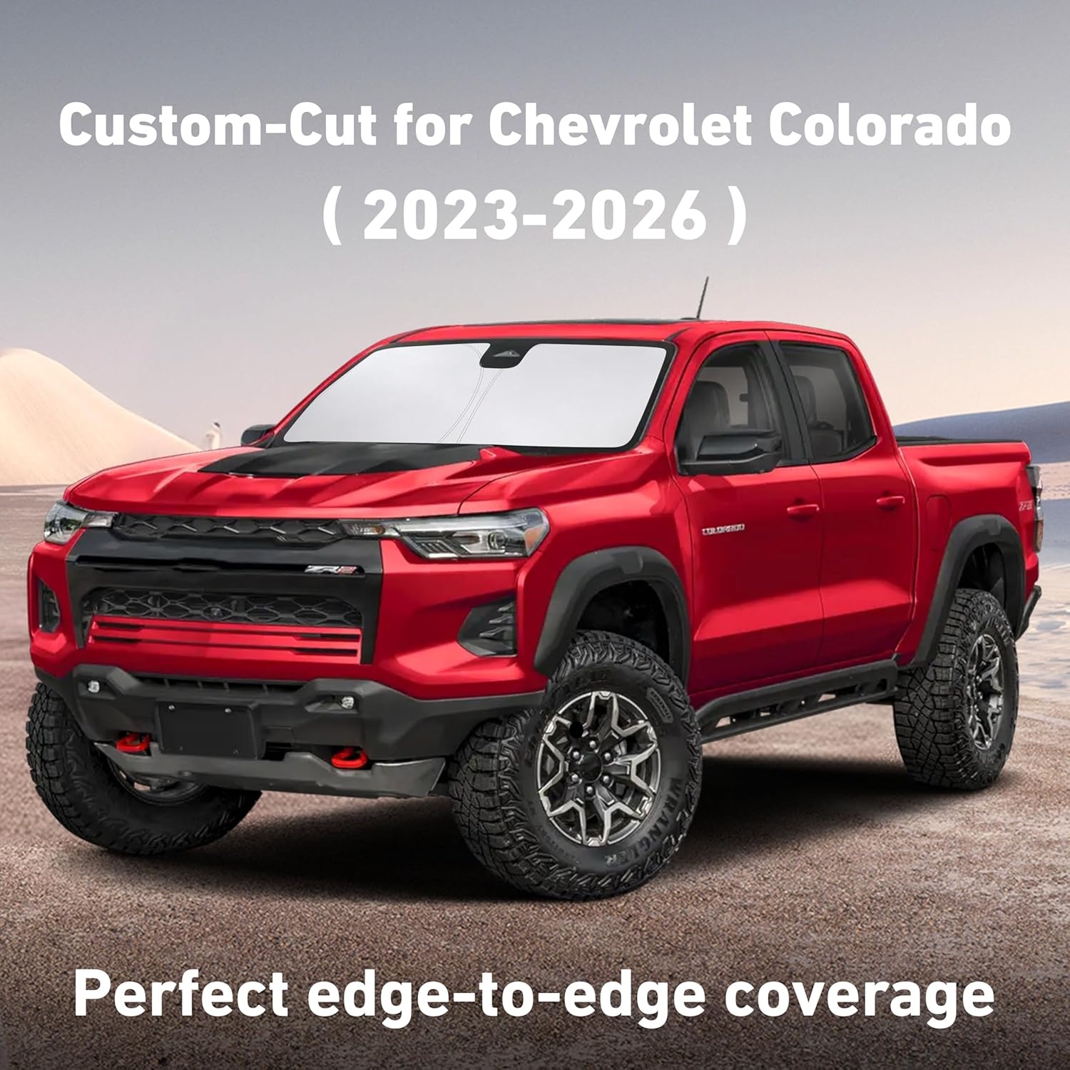 image:imageEcoNour Windshield Sunshade Compatible for Chevrolet Colorado 20232026 Sun Visor for Front Windshield amp Window Sun Shade Cover UV Heat Blocker amp Protector Car Accessories