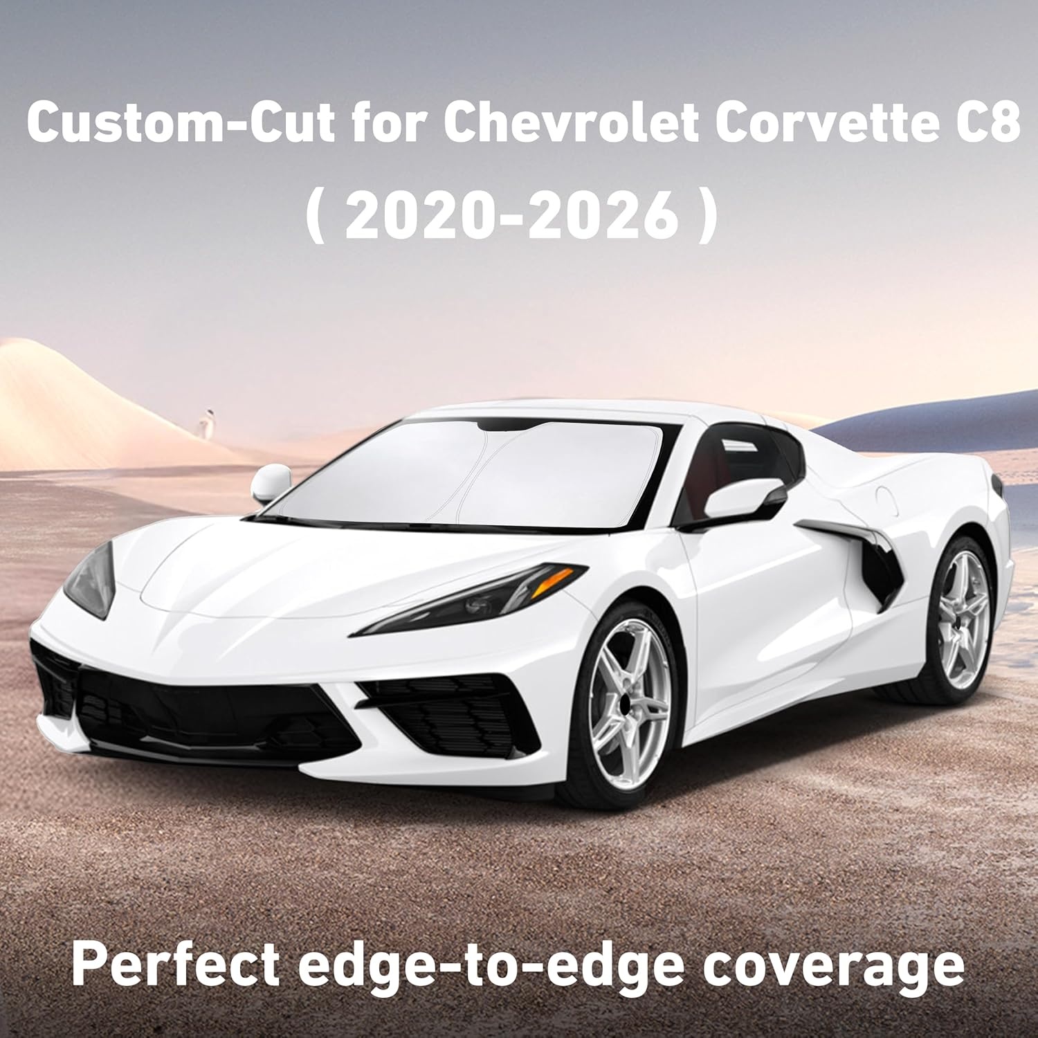 image:imageEcoNour Windshield Sunshade Compatible for Chevrolet Corvette C8 20202026 Sun Visor for Front Windshield amp Window Sun Shade Cover UV Heat Blocker amp Protector Car Accessories