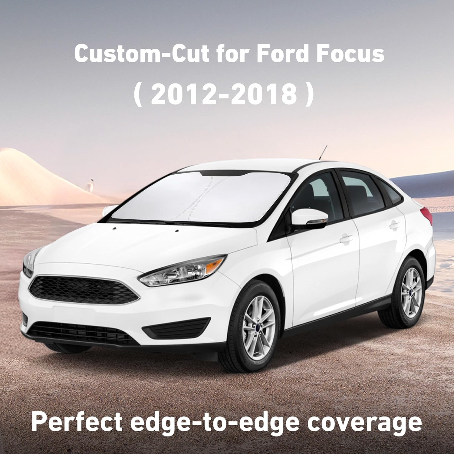 image:imageEcoNour Windshield Sunshade Compatible for Ford Focus 20122016 2017 2018 Sun Visor for Front Windshield amp Window Sun Shade Cover UV Heat Blocker amp Protector Car Accessories