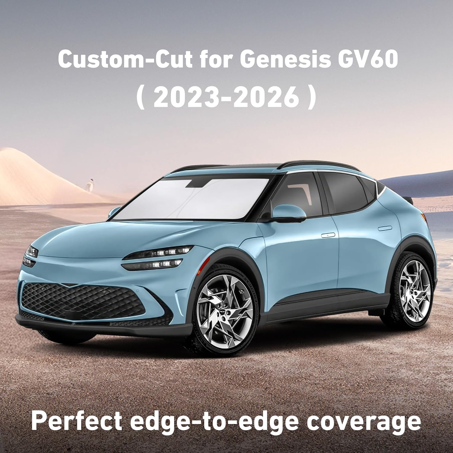 image:imageEcoNour Windshield Sunshade Compatible for Genesis GV60 20232024 2025 2026 Sun Visor for Front Windshield amp Window Sun Shade Cover UV Heat Blocker amp Protector Car Accessories