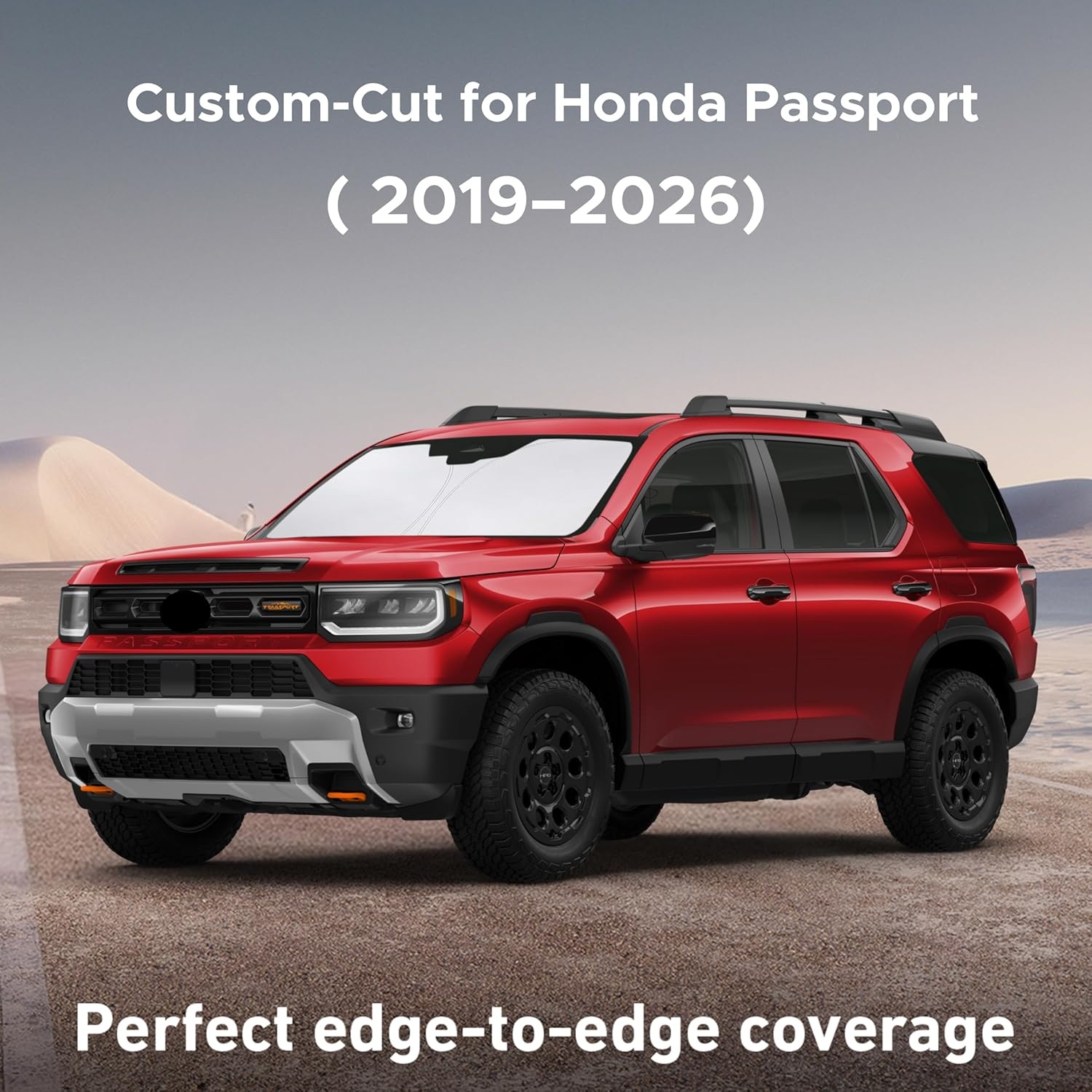 image:imageEcoNour Windshield Sunshade Compatible for Honda Passport 20192025 2026 Sun Visor for Front Windshield amp Window Sun Shade Cover UV Heat Blocker amp Protector Car Accessories