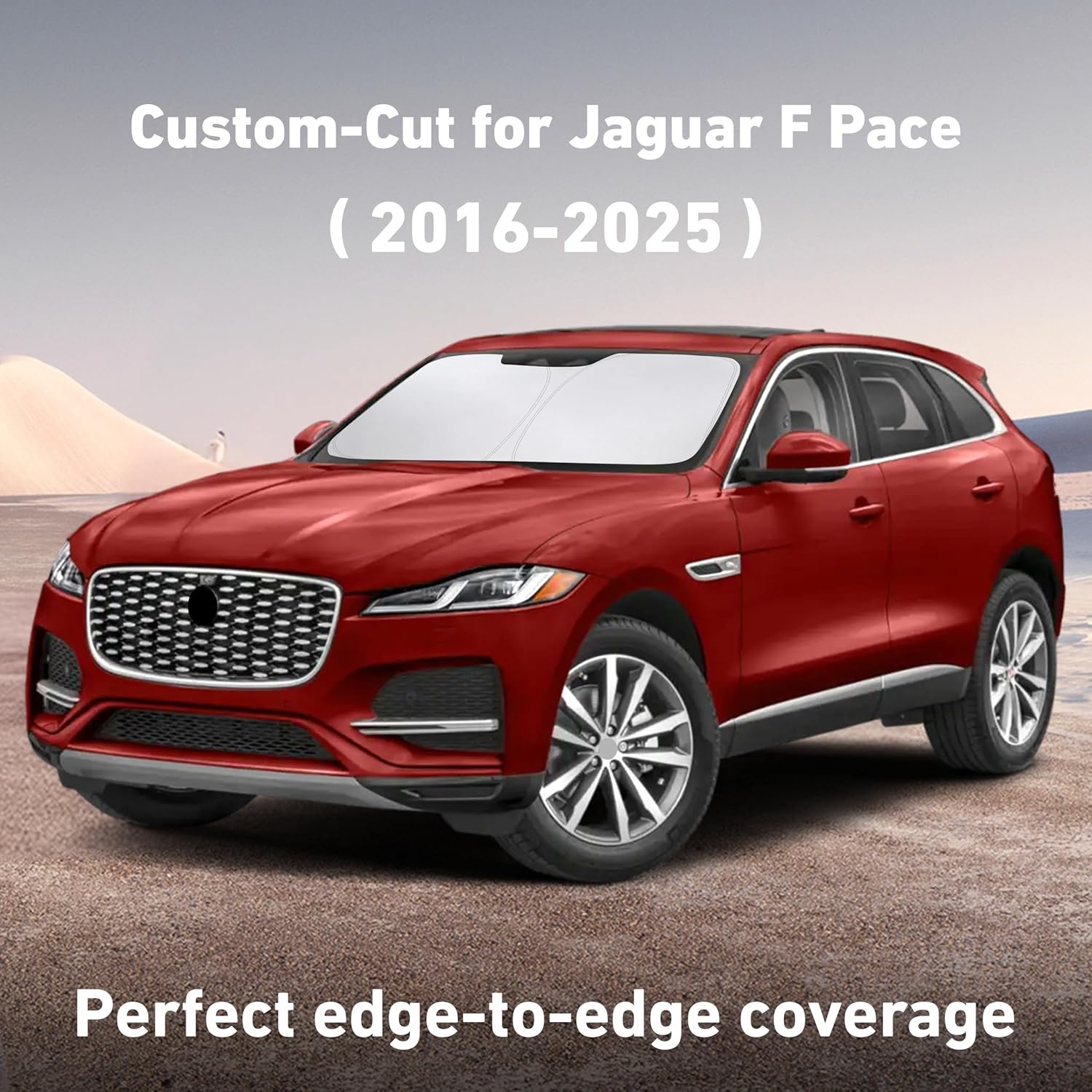 image:imageEcoNour Windshield Sunshade Compatible for Jaguar FPace 20162023 2024 2025 Sun Visor for Front Windshield amp Window Sun Shade Cover UV Heat Blocker amp Protector Car Accessories