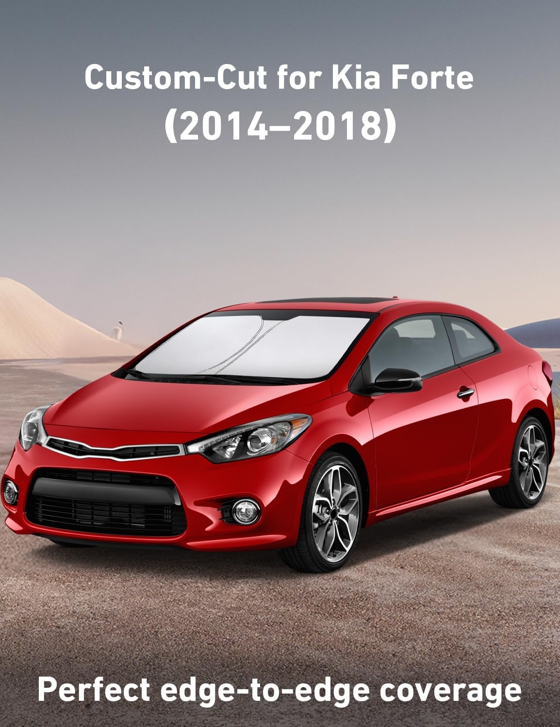 image:imageEcoNour Windshield Sunshade Compatible for Kia Forte 20142016 2017 2018 Sun Visor for Front Windshield amp Window Sun Shade Cover UV Heat Blocker amp Protector Car Accessories