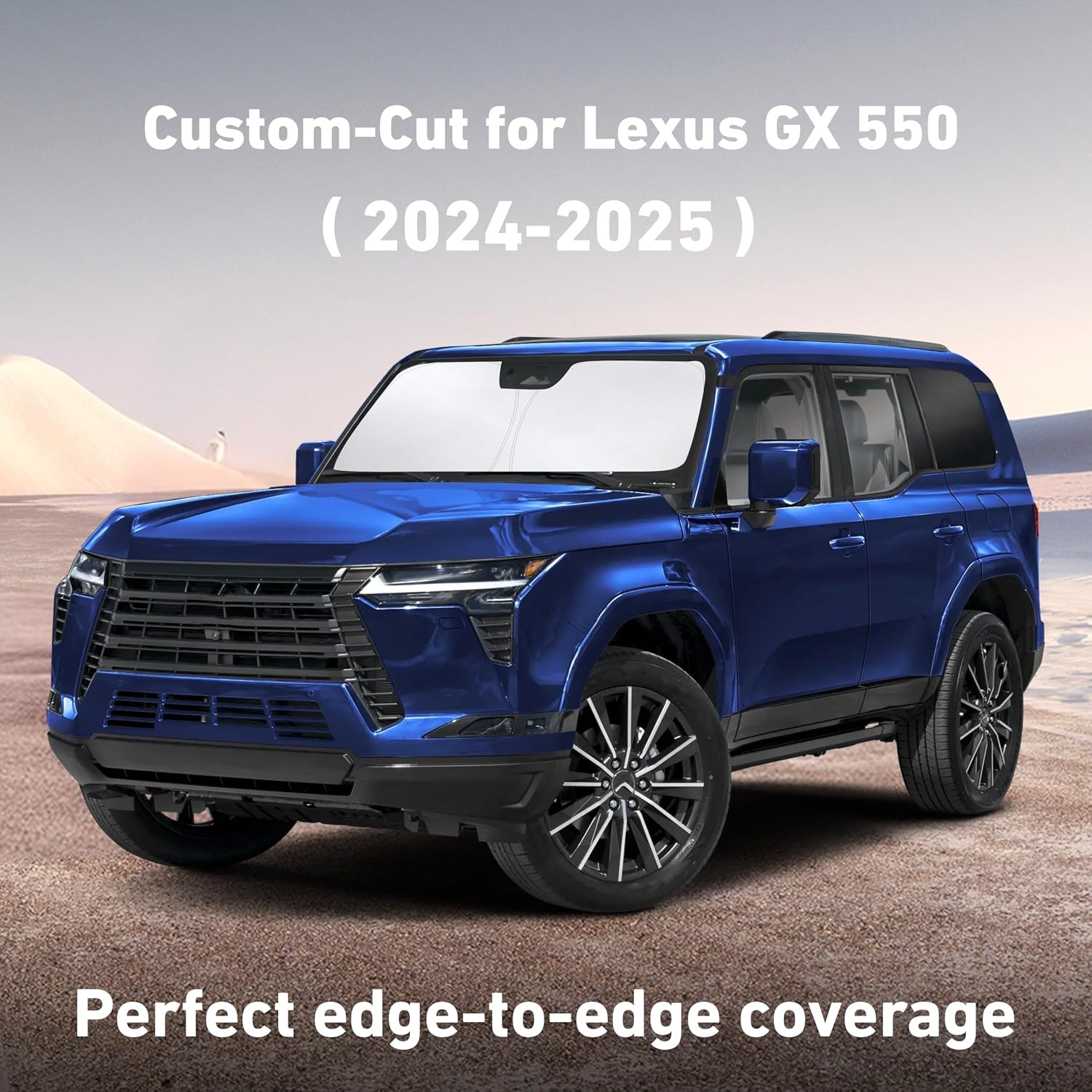 image:imageEcoNour Windshield Sunshade Compatible for Lexus GX550 2024 2025 Sun Visor for Front Windshield amp Window Sun Shade Cover UV Heat Blocker amp Protector Car Accessories
