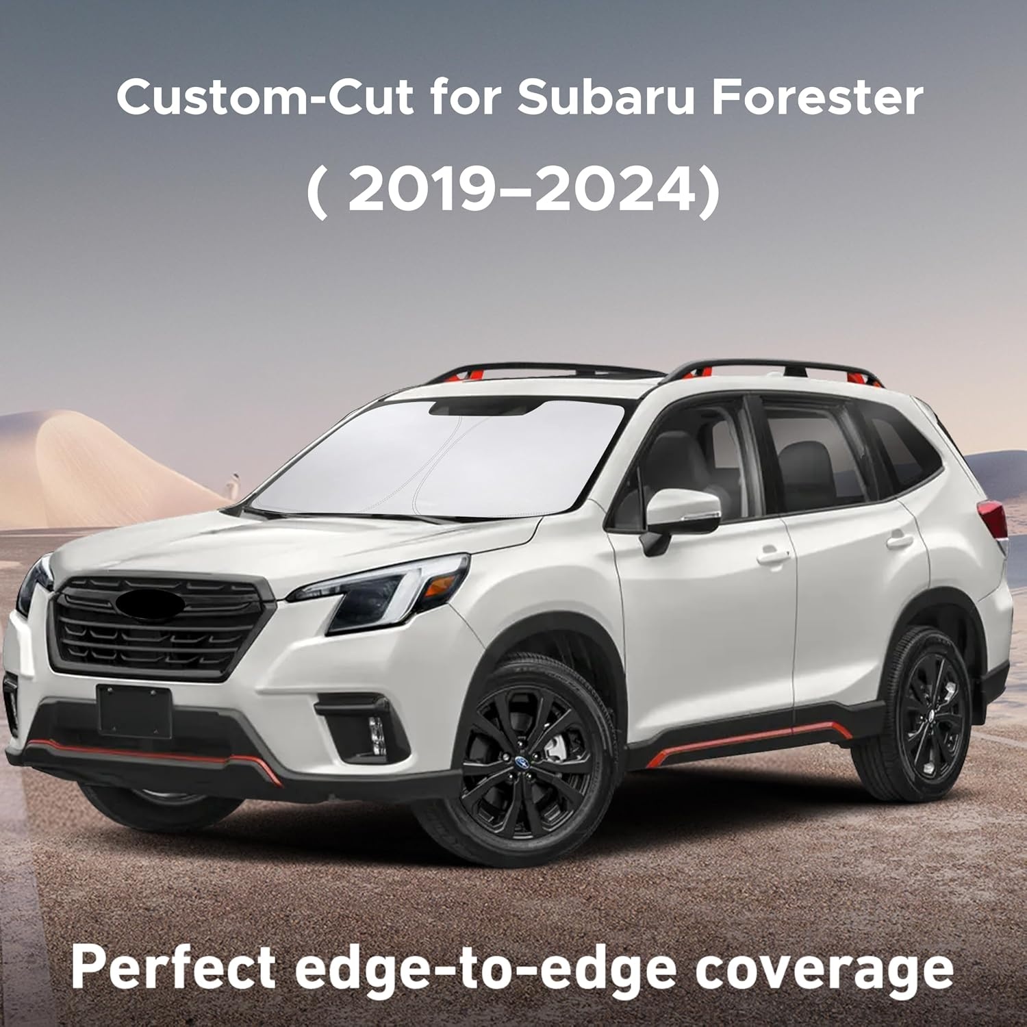 image:imageEcoNour Windshield Sunshade Compatible for Subaru Forester 20192023 2024 Sun Visor for Front Windshield amp Window Sun Shade Cover UV Heat Blocker amp Protector Car Accessories