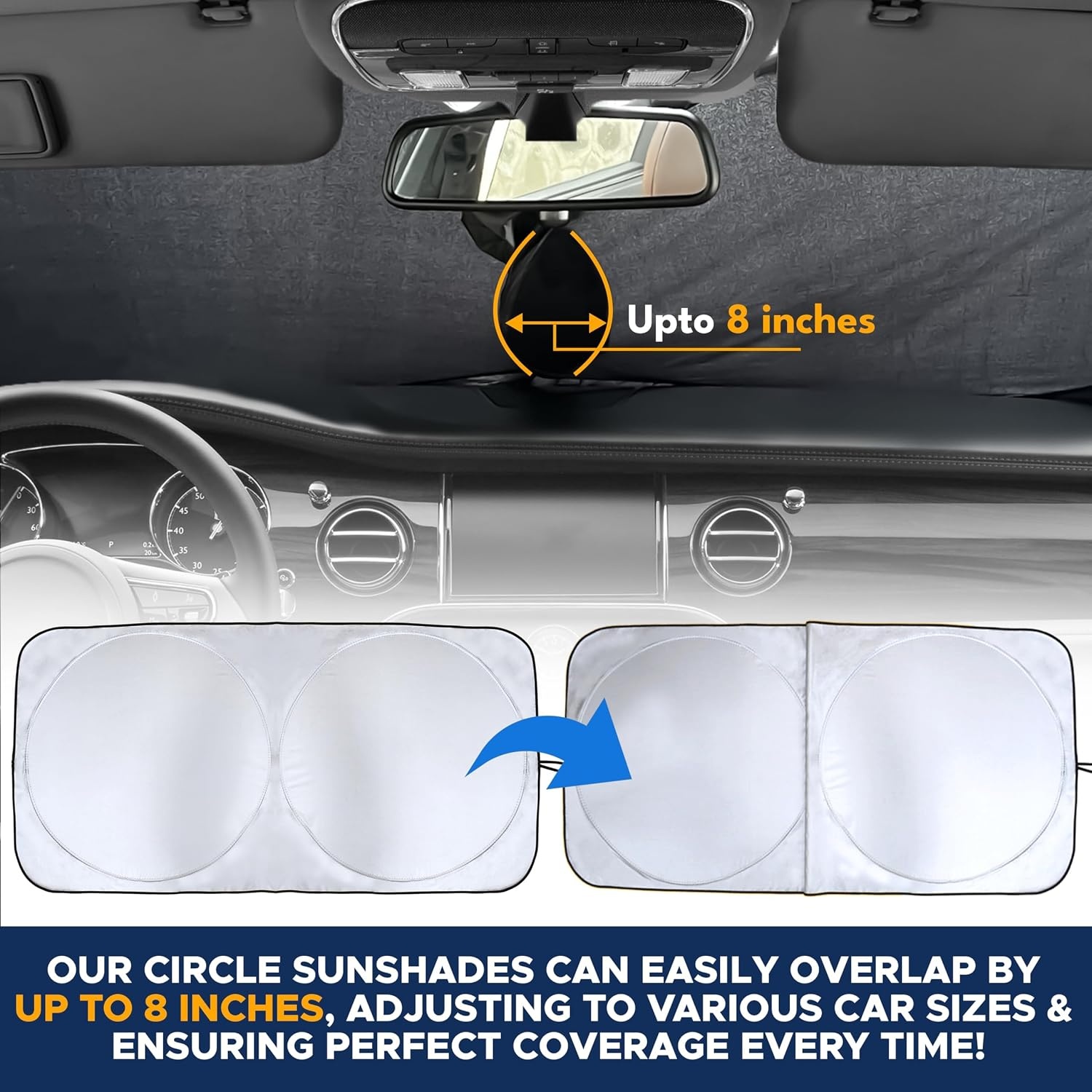 image:imageEconour Car Sun Shade for Windshield Foldable Front Window Cover