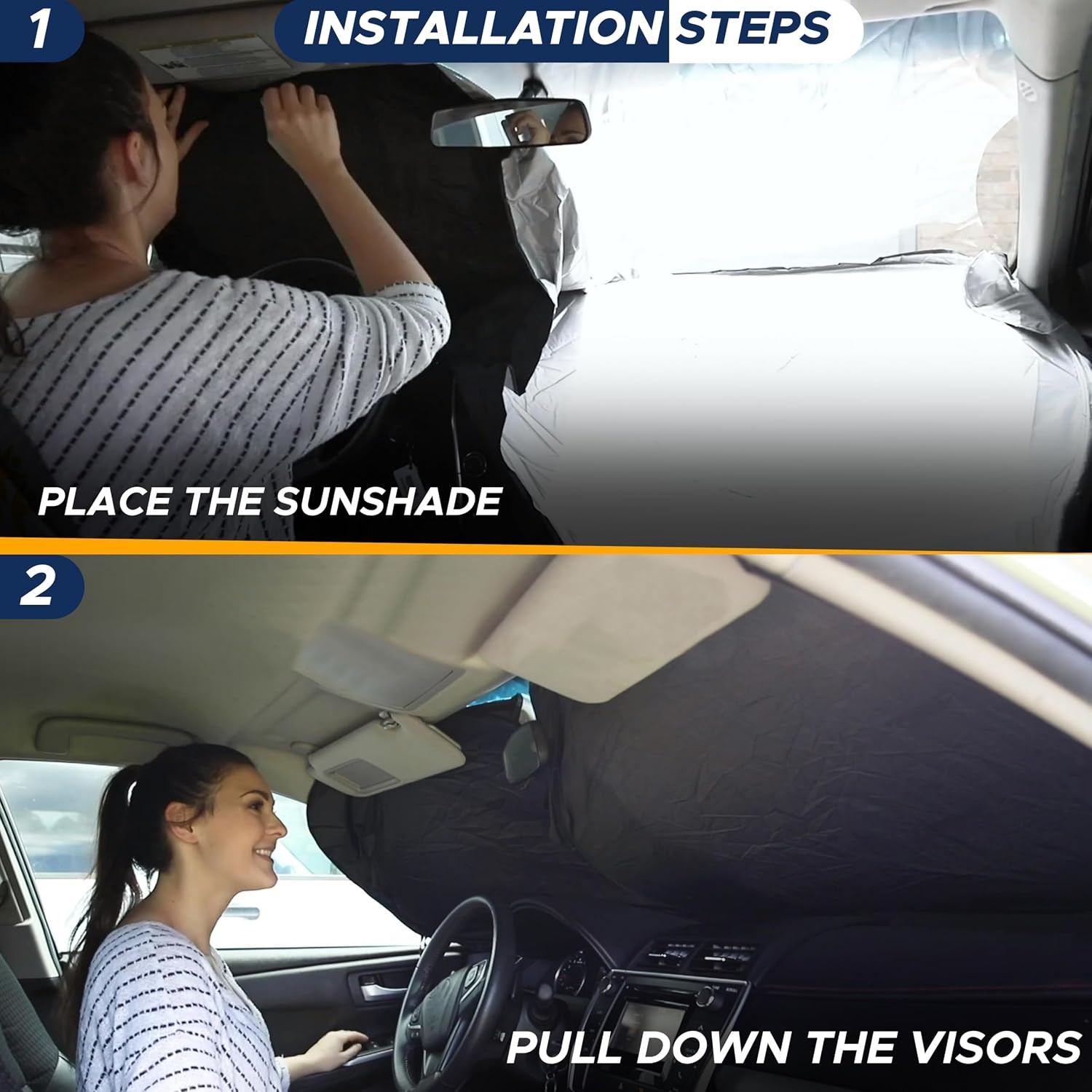 image:imageEconour RV Windshield Sun Shade Foldable Cover for RVs amp Motorhomes