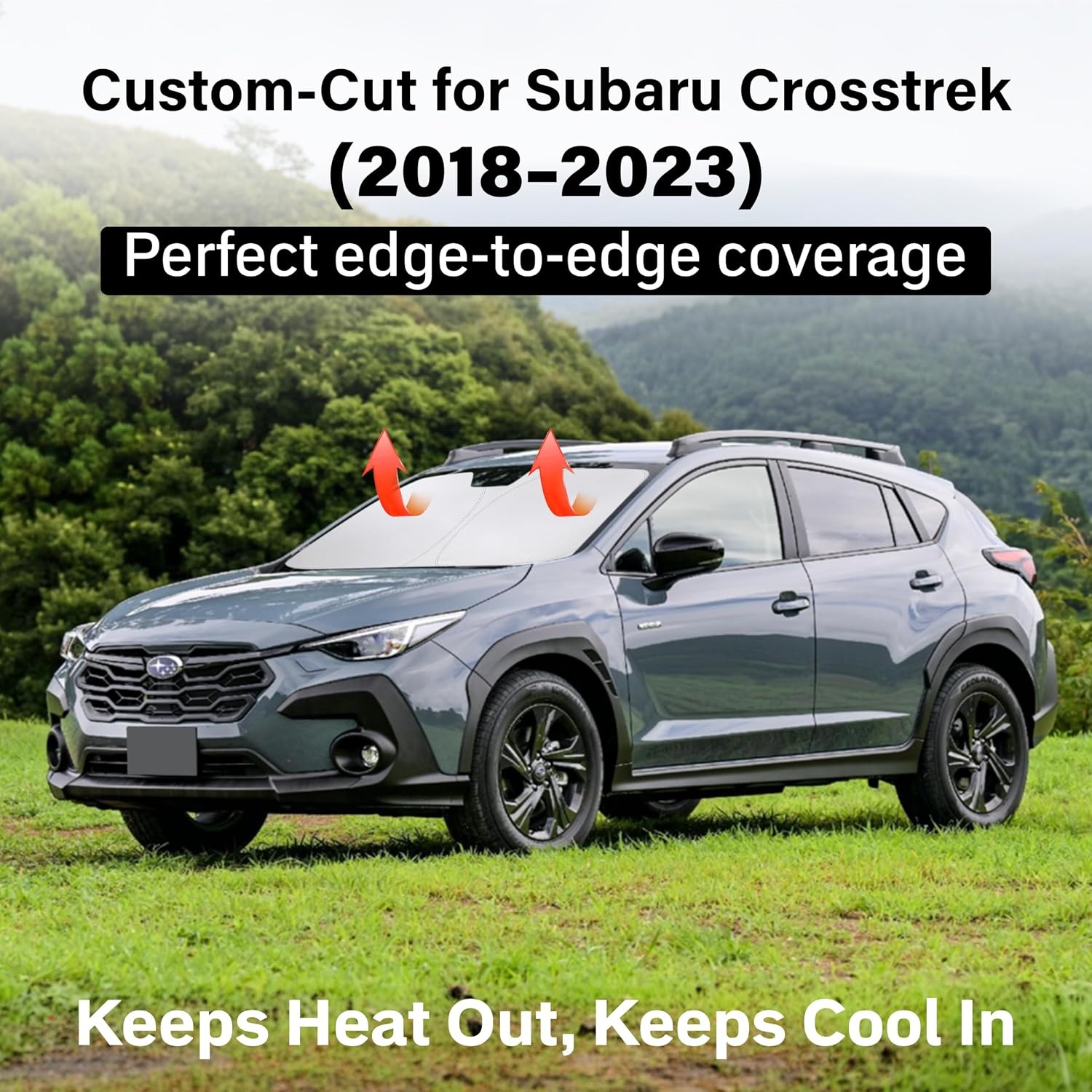 image:imageEconour Windshield Sun Shade Compatible for Rivian R1S R1T 20222025 2026 Sun Visor for Front Windshield amp Window Sun Shade Cover UV Heat Blocker amp Protector Car Accessoriesfor Subaru Crosstrek 20182023