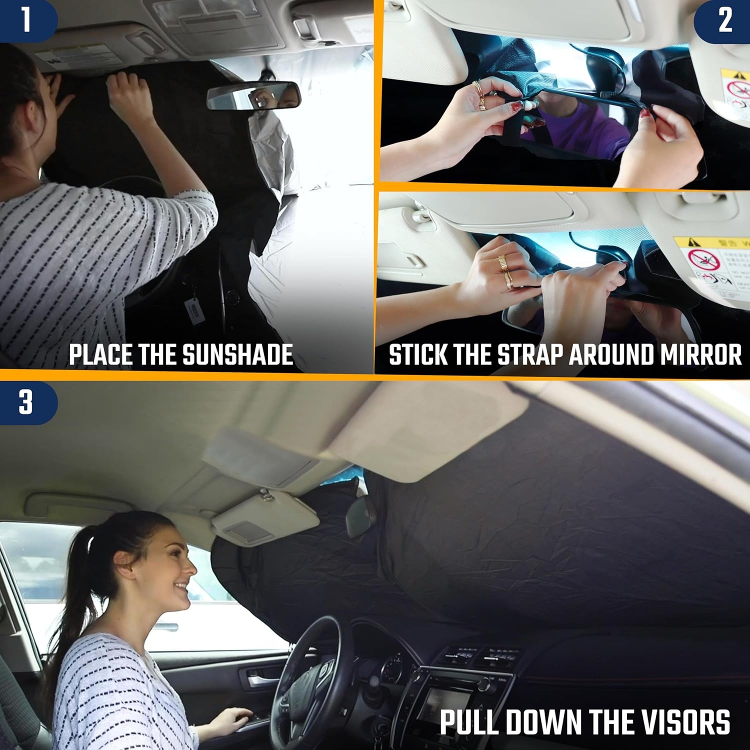 image:imageEconour Windshield Sun Shade for Ford ETransit 20152026 Sunshade for Front Window amp Windshield Sun Visor UV Rays Heat Blocker amp Protector Van AccessoriesTruck