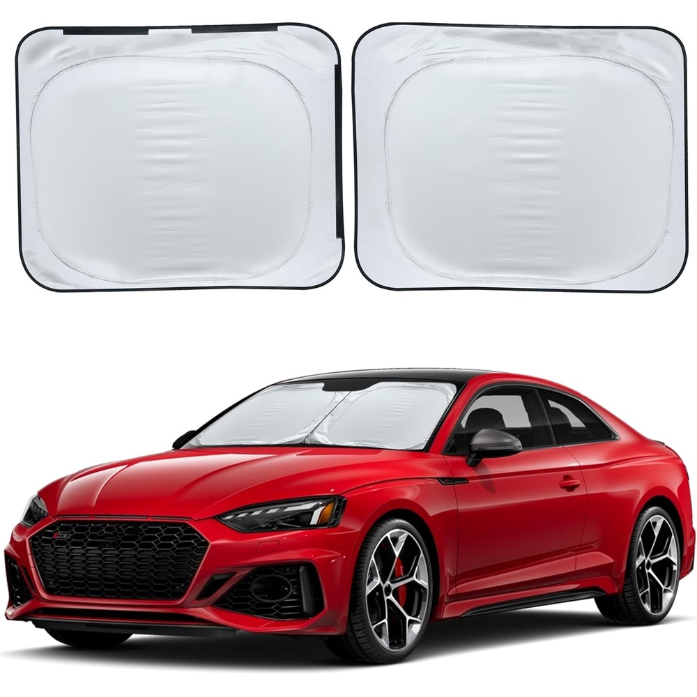 image:imageAutovir Truck Windshield Sun Shade Foldable Front Windshield Sunshade for Pickup Truck Heat amp UV Protection Premium Reflective DualLayer Design Large 325 x 36DetachableMedium