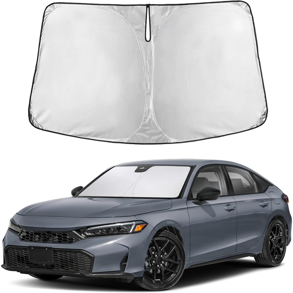 image:imageAutovir Windshield Sun Shade 20172026 Tesla Model 3 amp Y 280T Visor ShadeCivic 20222026