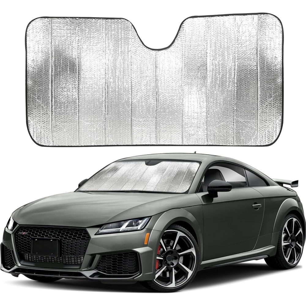 image:imageEcoNour Accordion Car Windshield Sun Shade for Trucks Car Window Shades for Large SUVs amp Pickups UV Blocker Sun Visor for Interior Protection amp Heat Control XL 66 x 27 InchesLarge