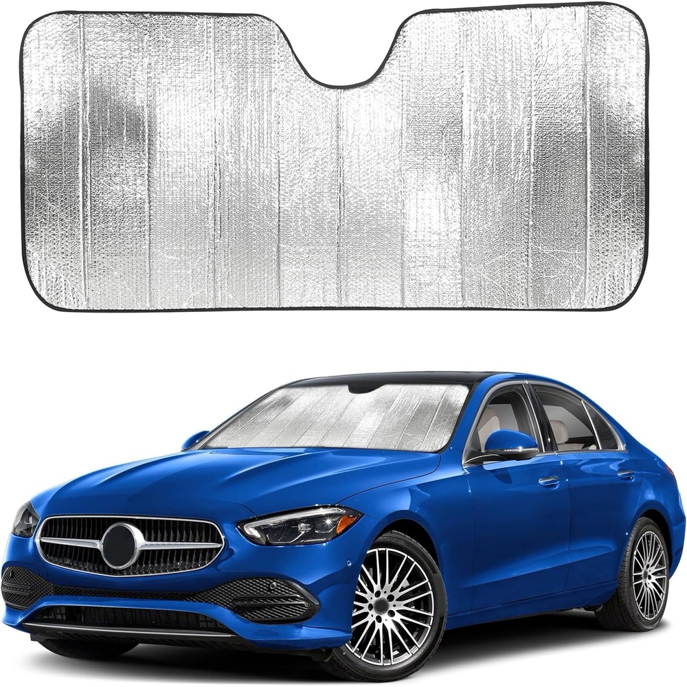 image:imageEcoNour Accordion Car Windshield Sun Shade for Trucks Car Window Shades for Large SUVs amp Pickups UV Blocker Sun Visor for Interior Protection amp Heat Control XL 66 x 27 InchesSmall