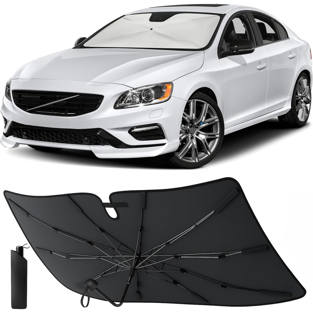 image:imageEcoNour Camoflage American Flag Windshield Sun Shade 240T Reflective Polyester Blocks 99 UV amp Heat Protection Patriotic Car Accessory Sedans Hatchbacks Small SUVs Universal Fit 66 x 34Small