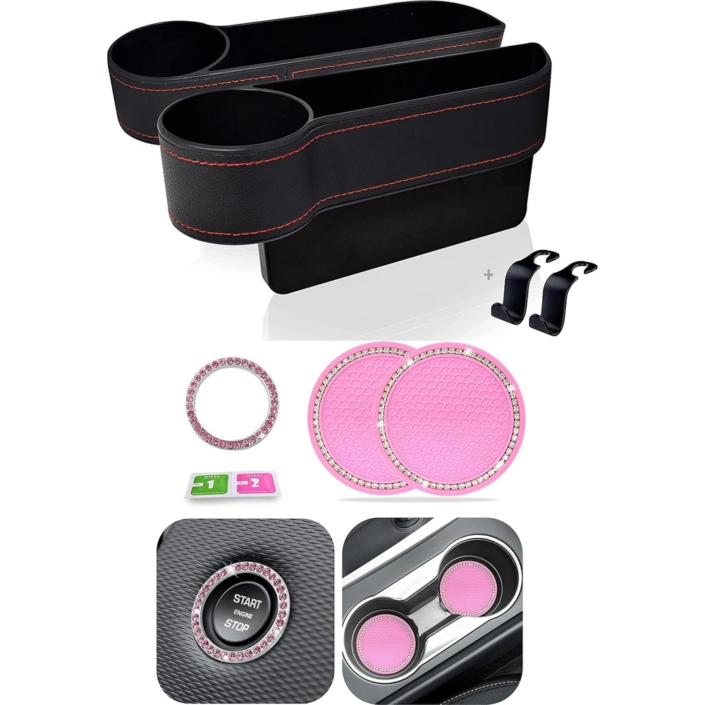 image:imageEcoNour Car Cup Coasters 2 Pack Car Seat Gap Filler Cup Holder Accessories for Car Car Travel Accessories