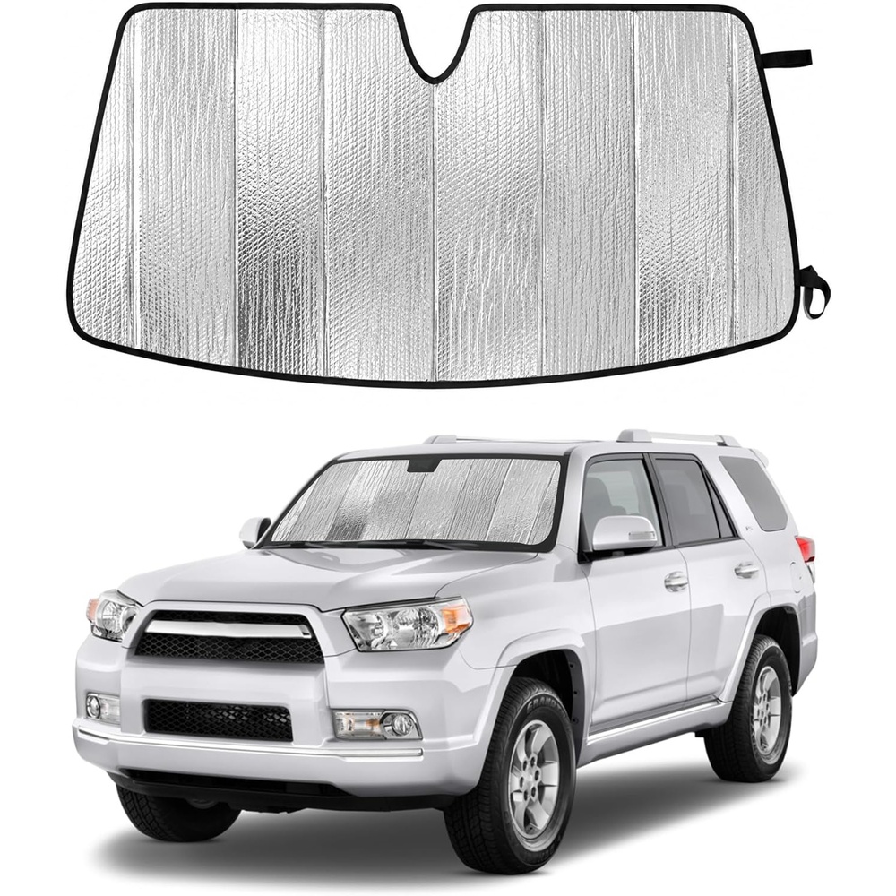 image:imageEcoNour Foldable Sun Shade Fit for Tesla Model 3Y 20172024 2025 2026 Accordion Windshield Sun Shade Front Car Window Shades Sun Visor Blocks UV Rays amp Heat Car AccessoriesFor Toyota 4Runner 20102025