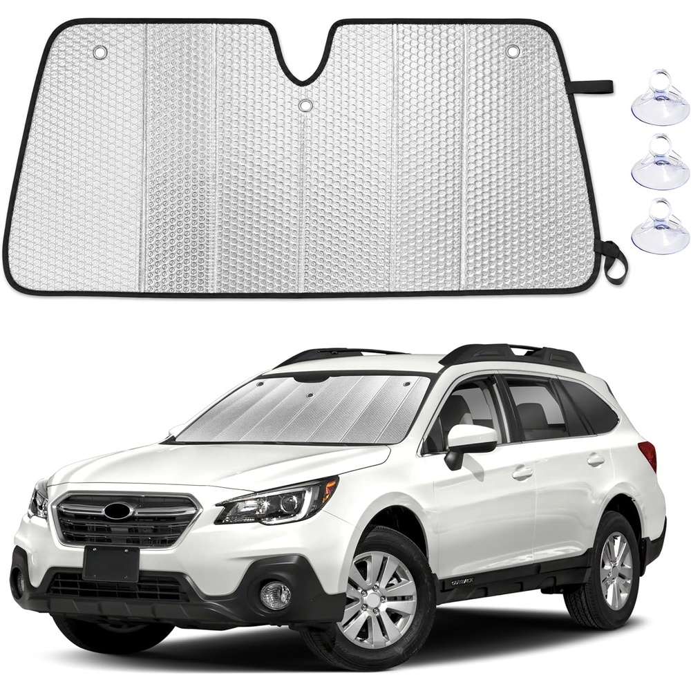 image:imageEcoNour Foldable Sun Shade Fit for Tesla Model 3Y 20172024 2025 2026 Accordion Windshield Sun Shade Front Car Window Shades Sun Visor Blocks UV Rays amp Heat Car AccessoriesFor Subaru Outback 20202025
