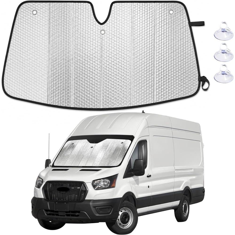image:imageEcoNour Foldable Sun Shade Fit for Tesla Model 3Y 20172024 2025 2026  Accordion Windshield Sun Shade Front Car Window Shades Sun Visor Blocks UV Rays amp Heat Car AccessoriesFor Ford Transit 20152026