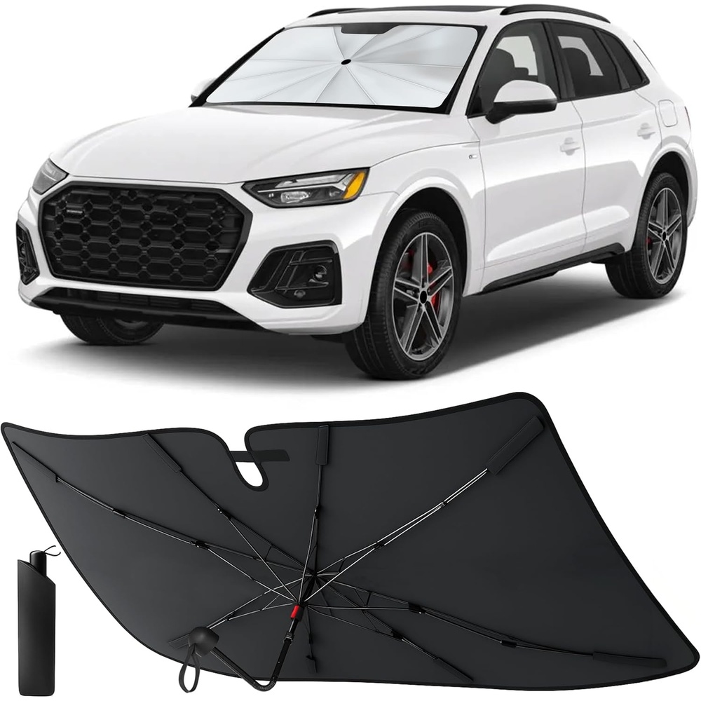 image:imageEcoNour Foldable Windshield Sun Shade Fit for 20182024 2025 2026 Audi Q5 Sunshade amp Window Tint Front Car Window Shades Sun Visor UV Protection Heat Blocker Car Accessories